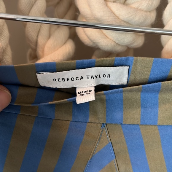 Striped fabric in a green and blue color - Picture 3 of 4